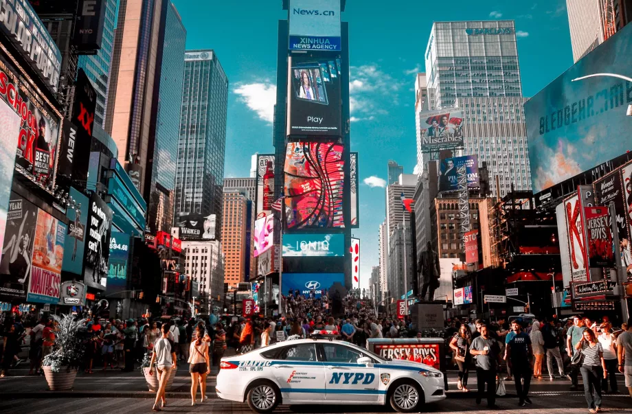 Hari yang sibuk di Times Square