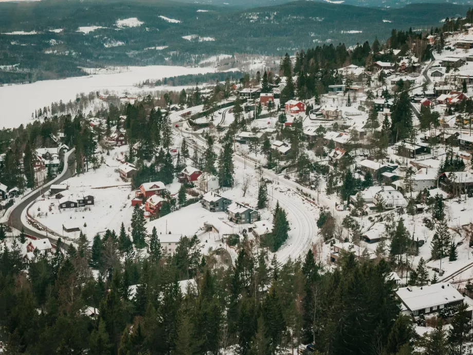 Lanskap Nordik di pinggiran kota Oslo