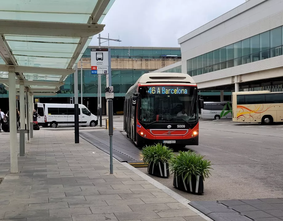 Halte bus 46 di Terminal 1