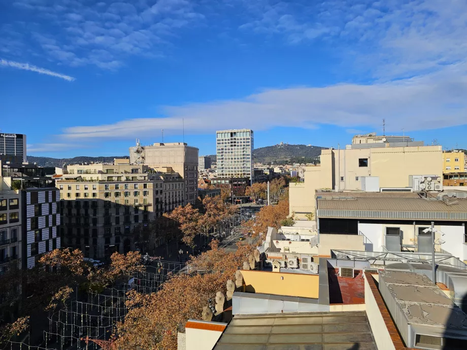 Pemandangan dari teras Casa Milá