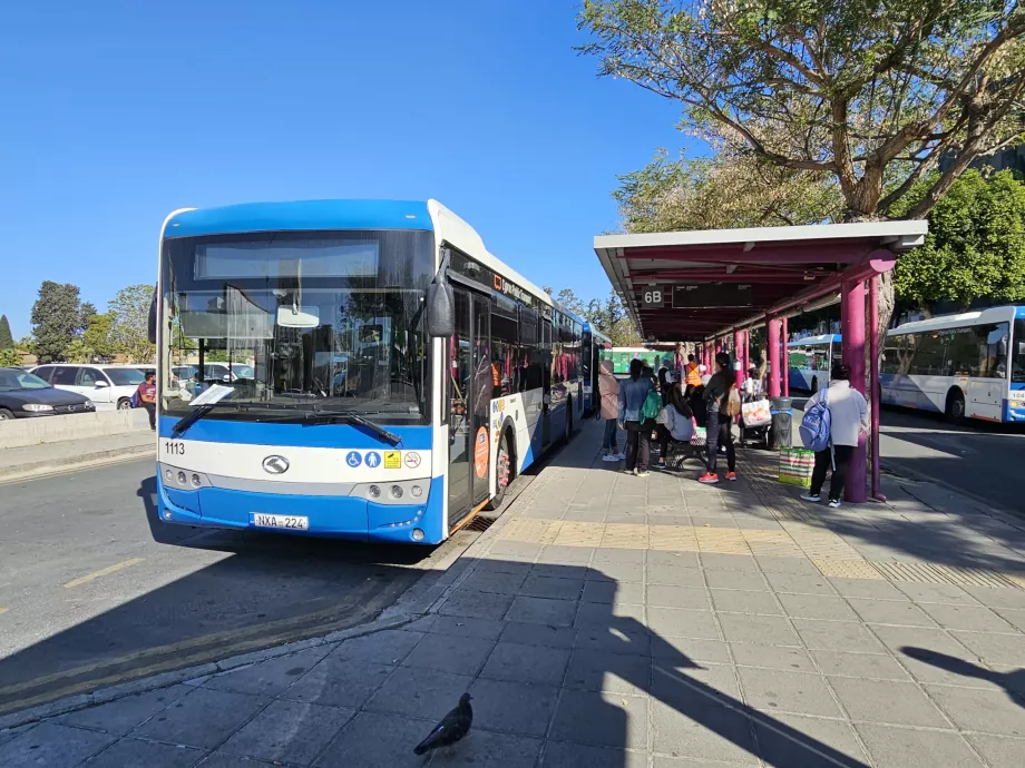 Transportasi Umum Siprus - bus transportasi umum di Larnaca dan Nicosia