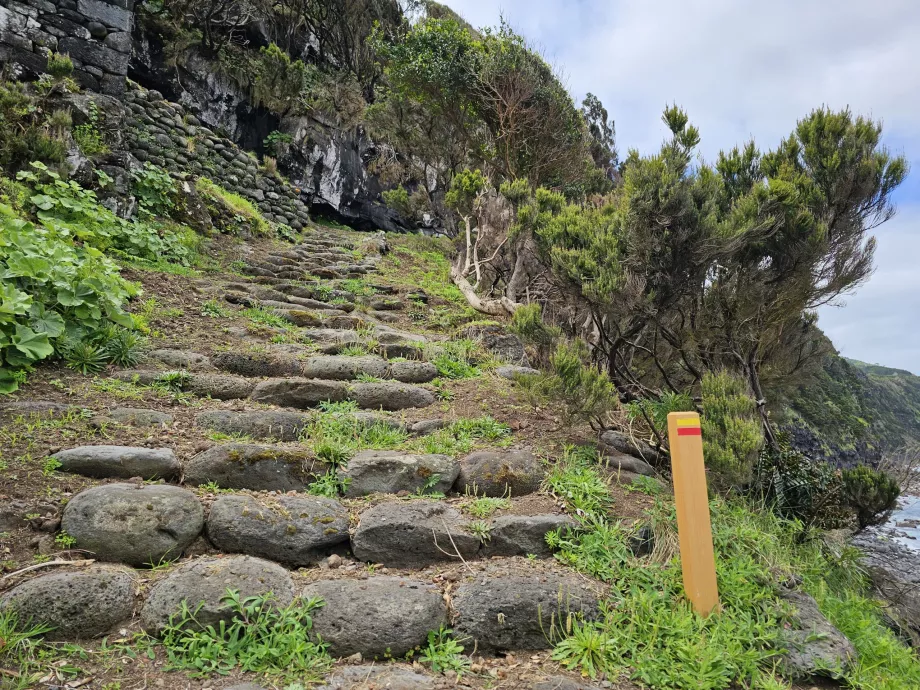 Jalur pendakian di Pulau Pico