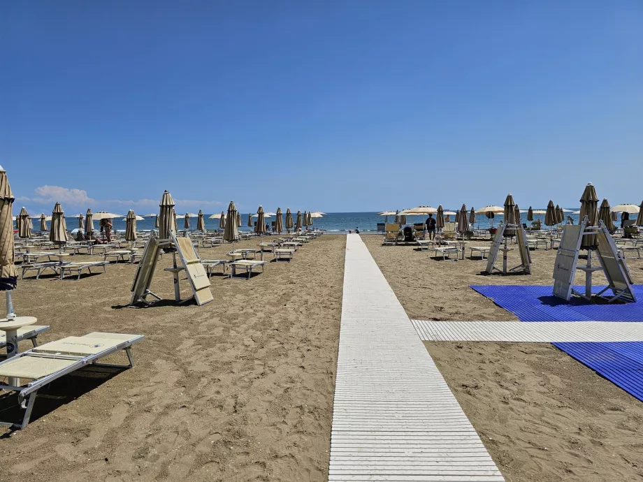 Pantai berbayar di Lido di Venezia