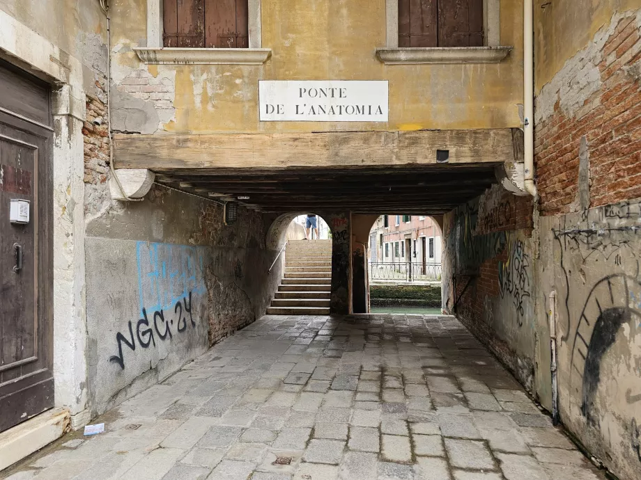 Lorong-lorong di bawah rumah di Venesia