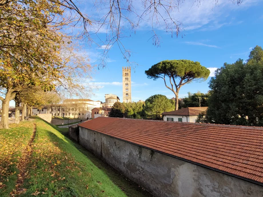 Pemandangan Gereja San Frediano dari dinding