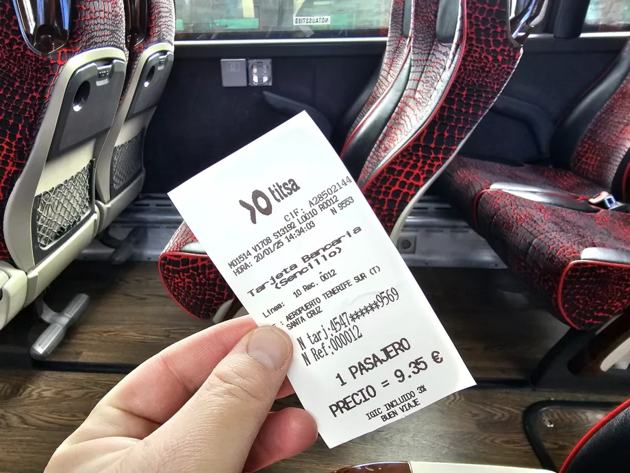 Tiket bus Titsa