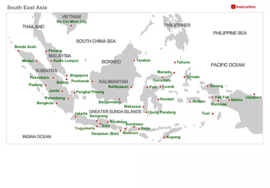 Peta Rute Lion Air