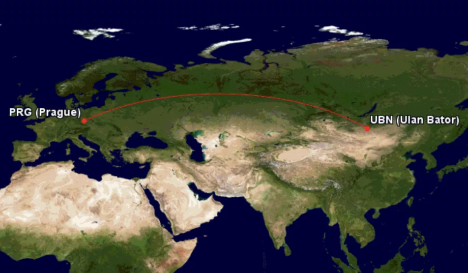 Rute baru Eznis Airways dari Praha ke Ulaanbaatar