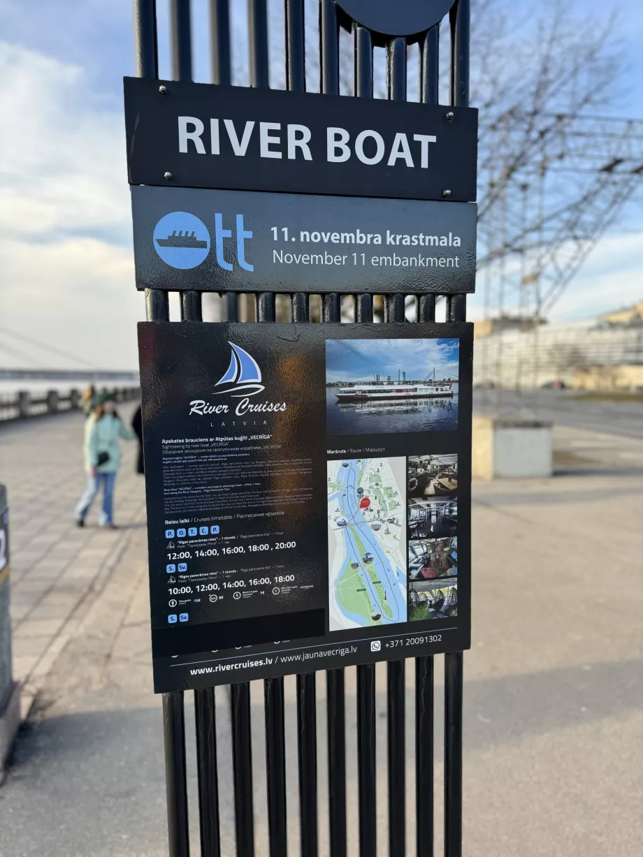 Pelayaran dengan panorama indah di Sungai Daugava