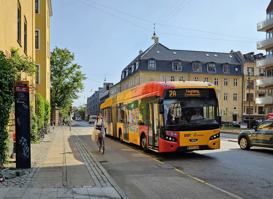 Bus angkutan umum di Kopenhagen