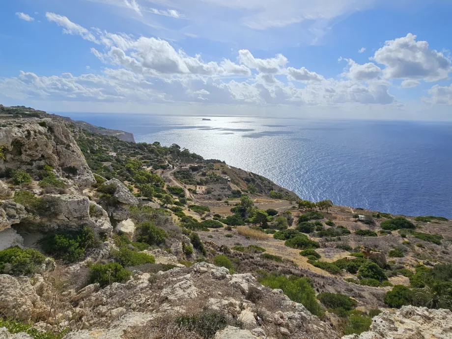 Ladang di sepanjang Tebing Dingli