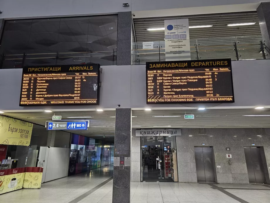 Keberangkatan, Stasiun Kereta Api Sofia