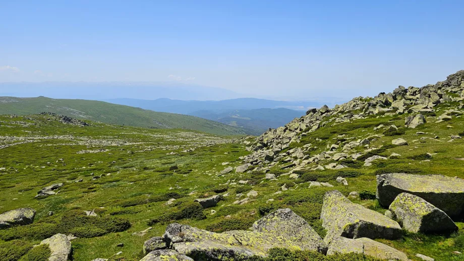 Pemandangan pegunungan Vitosha dan Rila