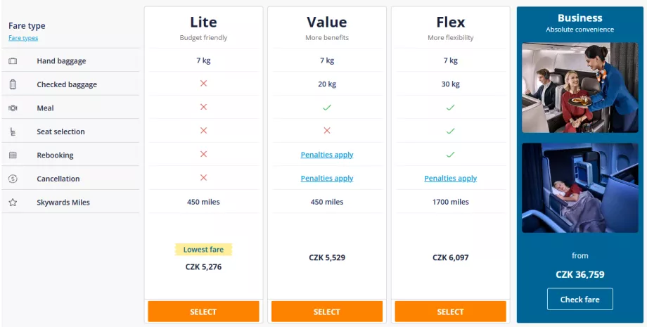 Contoh tarif Flydubai